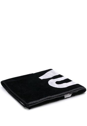 logo-print beach towel