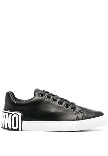 Moschino low-top logo heel sneakers - Black