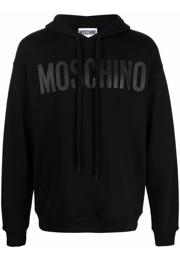 Moschino logo-print cotton hoodie - Black