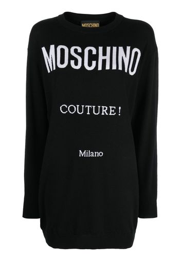 Moschino knitted Couture mini dress - Black