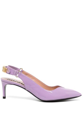 Moschino closed-toe mid-heel mules - Purple