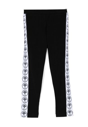 Moschino Kids logo-tape track pants - Black