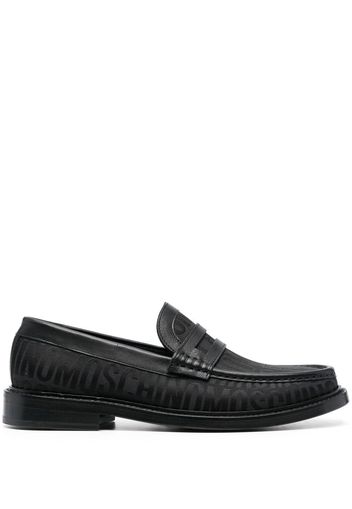 Moschino logo-jacquard 30mm loafers - Black