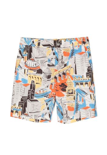 Moschino Kids graphic-print Bermuda shorts - 84354 - Multicolore