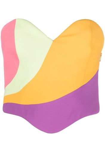 Moschino colour-block bustier top - Orange