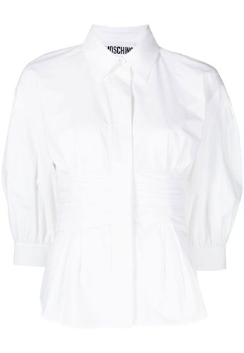 Moschino gathered-waist detail shirt - White