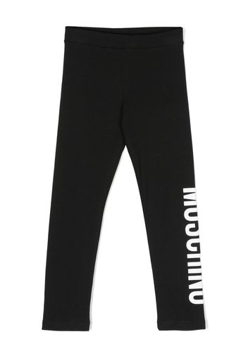 Moschino Kids high-waisted logo-print leggings - Black