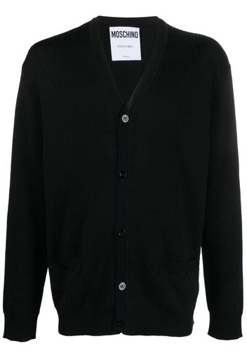 Moschino button-up virgin wool cardigan - Black