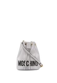 Moschino logo bucket bag - White