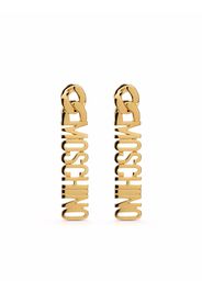 Moschino logo-lettering pendant earring - Gold