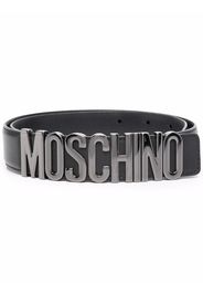 Moschino logo-lettering belt - Black