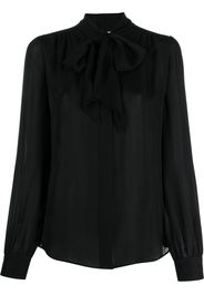 Moschino pussy-bow silk shirt - Black