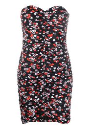 Moschino floral-print strapless minidress - Black