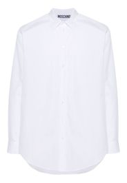 Moschino logo-embroidered cotton shirt - White