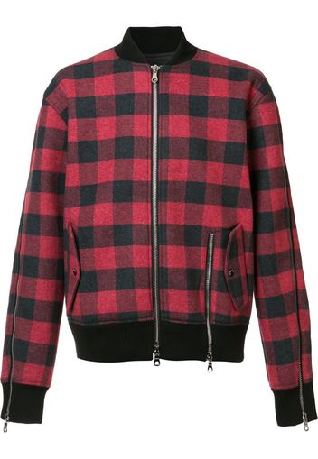 plaid bomber jacket