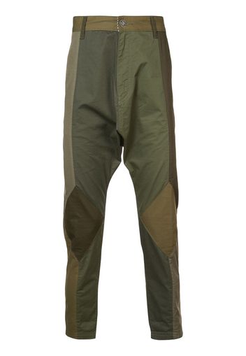 Mostly Heard Rarely Seen twill drop crotch pants - Green