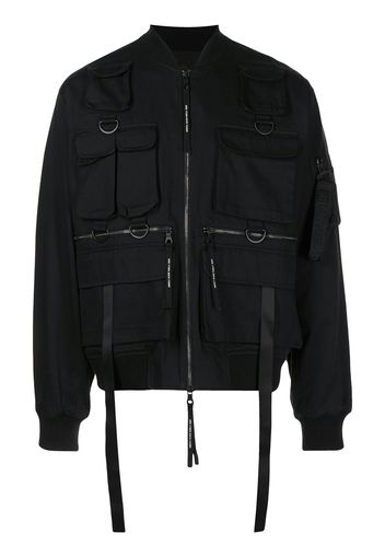 Mostly Heard Rarely Seen multiple-pocket bomber jacket - Black