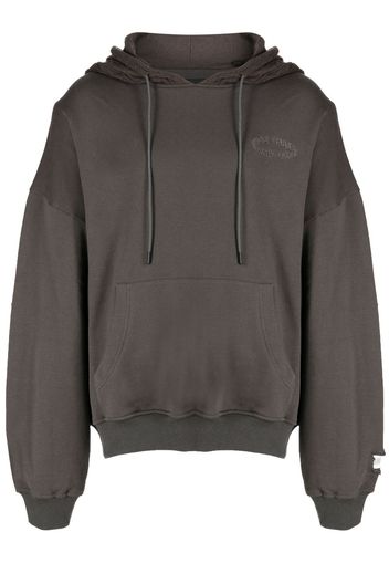 Mostly Heard Rarely Seen cable-knit cotton hoodie - Grey