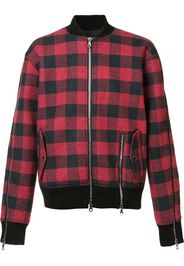 plaid bomber jacket