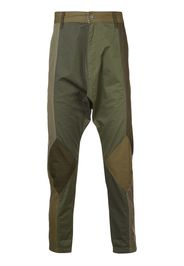Mostly Heard Rarely Seen twill drop crotch pants - Green