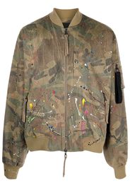 Mostly Heard Rarely Seen MA-1 camouflage paint-splattered jacket - Green