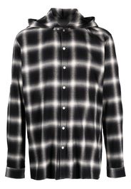 Mostly Heard Rarely Seen gradient-effect scarf-detail shirt - Black