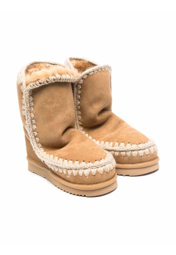 Mou Kids shearling lining boots - Brown