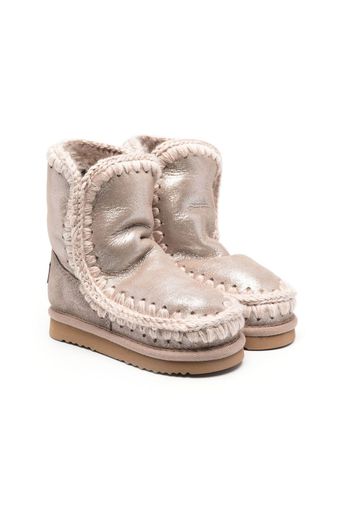 Mou Kids shearling-lined leather boots - Pink
