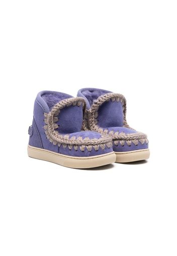 Mou Kids whipstitch-detail ankle boots - Pink