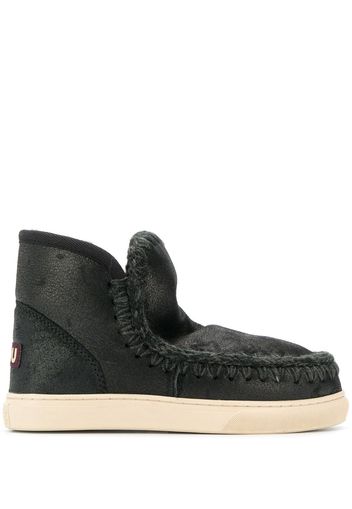 Mou lined interior ankle boots - Black