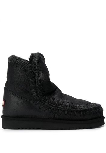 Mou knitted detail boots - Black