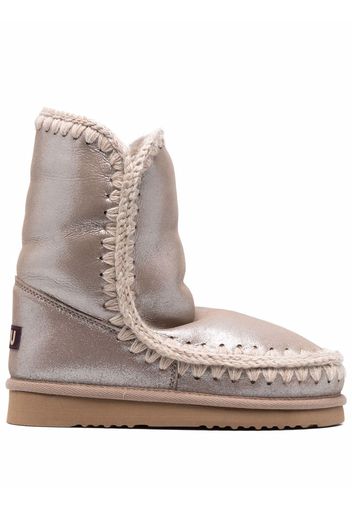 Mou shearling-lined leather boots - Neutrals