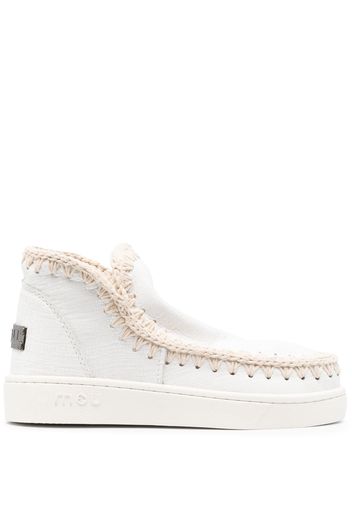 Mou stitched-edge ankle boots - White