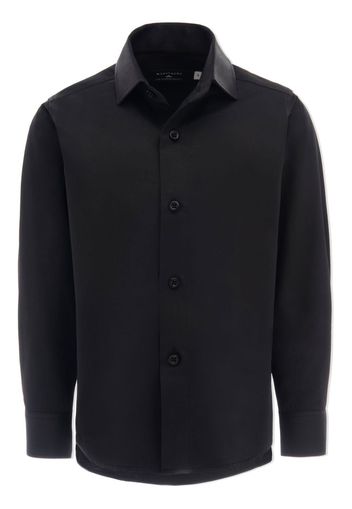 Moustache solid-color dress shirt - Black