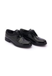 Moustache patent-leather oxford shoes - Black