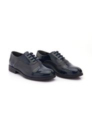 Moustache patent-leather oxford shoes - Blue
