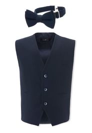 Moustache textured waistcoat set - Blue