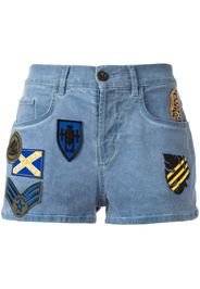 Mr & Mrs Italy patched denim shorts - Blue