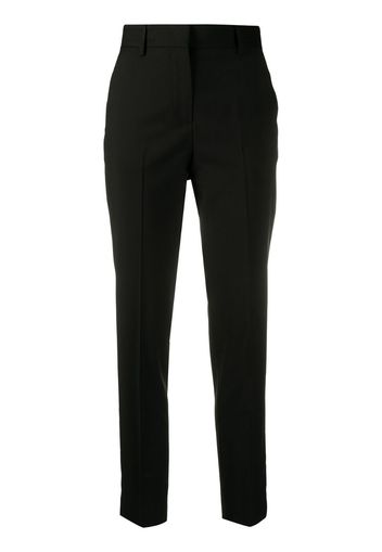 high-rise slim-fit trousers