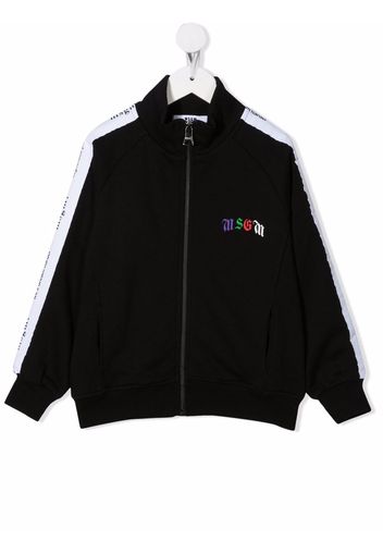 MSGM Kids logo-print cotton jacket - Black