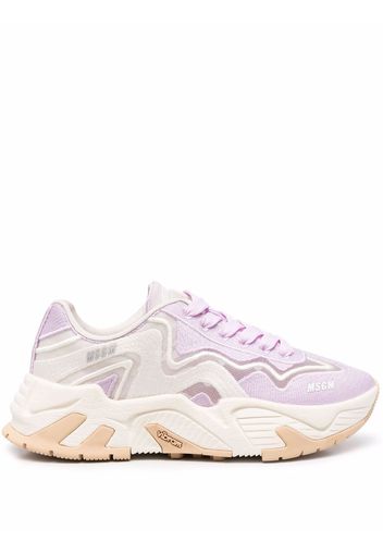 MSGM panelled-design sneakers - Purple