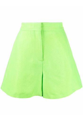 MSGM high-waist A-line shorts - Green