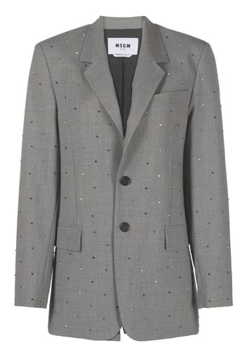 MSGM notched-lapel single-breasted blazer - Grey