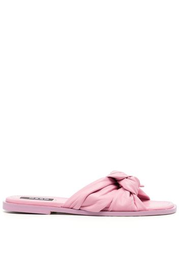 MSGM knot-strap leather sandals - Pink