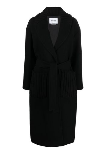 MSGM single-breasted button-fastening coat - Black