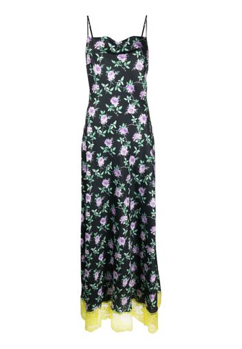 MSGM floral-print maxi dress - Black