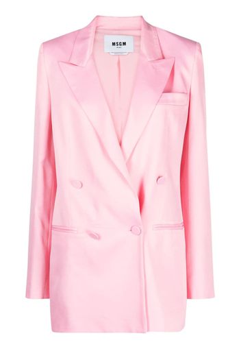 MSGM double-breasted peak-lapel blazer - Pink