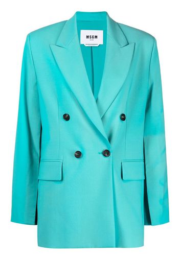 MSGM peak-lapels double-breasted blazer - Green