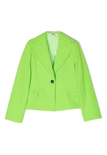 MSGM Kids single-breasted blazer - Green