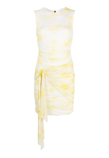 MSGM sleeveless ruched minidress - White